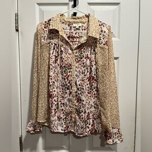 Umgee Multicolor Floral Button Down Shirt